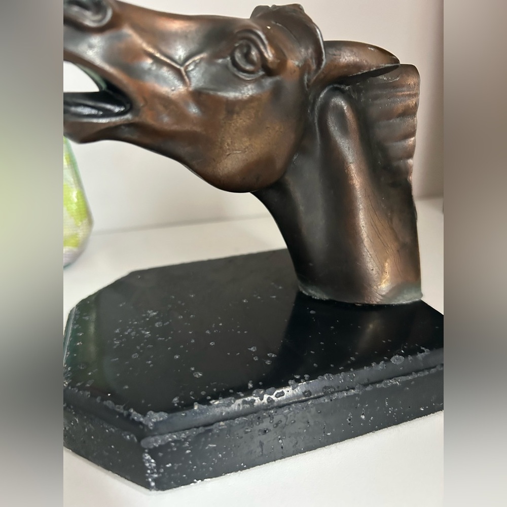 Mid-Century Bronze Horse Head Bookend - Picture 4 of 10